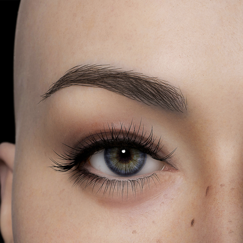 Braune Augebrauen